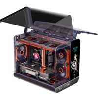Gaming PC Case ATX Mid Tower Computer Case Tempered Glass PC Chassis Desktop Cabinet for ATX Micro ATX Mini ITX OEM ODM