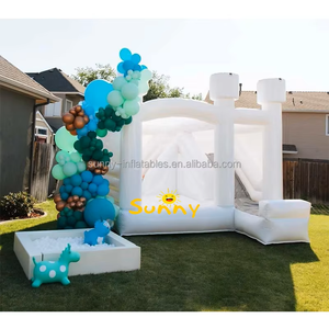 <span class=keywords><strong>Castillo</strong></span> Inflable Azul Pastel con Tobogán, Combinación de <span class=keywords><strong>Castillo</strong></span> Inflable para Fiestas, Bodas, Princesas, <span class=keywords><strong>Fortaleza</strong></span> de Saltos - Product Image 2