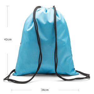 High Quality Custom 420D Polyester Nylon <b>Drawstring</b> <b>Backpack</b> Fashion Waterproof Gym Sport Cinch Sacks Logo Shopping Bags - Product Image 2