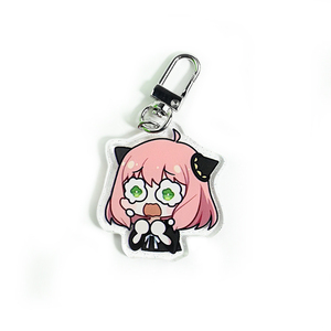 Custom Printed UV Acrylic Anime Cartoon Keychains Eco-friendly Plastic Promotional Hot Sale with Custom Colors