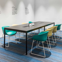 Salle de réunion moderne et unique Table de formation Mobilier de bureau Petit bureau de réunion Table noire Conférence