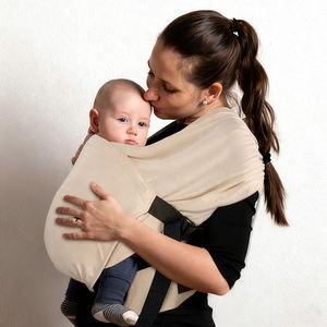 Porte-bébé enveloppant avec 2 boucles réglables, facile à <span class=keywords><strong>porter</strong></span>, écharpe porte-bébé pour <span class=keywords><strong>nouveau</strong></span>-<span class=keywords><strong>né</strong></span> à tout-petit, 8-35 lb, porte-bébé noir - Product Image 2