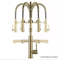 Mitigeur thermostatique monocommande chaud/froid sans contact, avec douchette extractible et flexibles, finition polie, couleur personnalisable, pour salle de bain d'hôtel