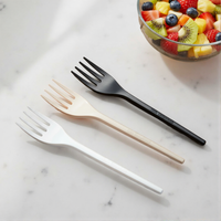 Greenday Fabrikantprijs 100% Biologisch afbreekbaar 6 inch/6,5 inch CPLA vork Composteerbaar bestek voor feestjes, taart, dessert, fruit