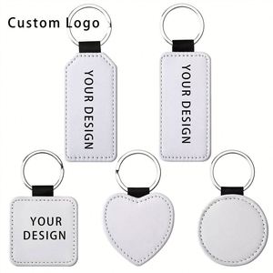 <b>Custom</b> PU Leather <b>Keychains</b> with Stainless Steel, Festive Designs for New Year's Celebrations - Product Image 4