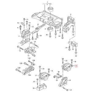 Soporte de Goma para Montaje de Motor 1K0199555L 1K0199555M 1K0199555AH 1K0199555BA para VW Caddy, Sagitar, Golf, Passat, Skoda 2007-2017 - Product Image 5