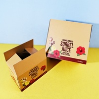 Boîte d'impression personnalisée bas quantité minimale de commande CMJN jus boisson bouteille ensemble cadeau carton ondulé boîtes d'emballage en papier carton