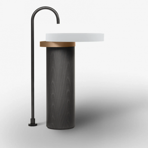 Falper Eccentrico Design moderno Freestanding lavabo ovale lavabo a mano per bagno o Hotel uso materiale in pietra di marmo - Product Image 5