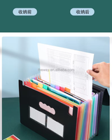 Carpeta de Archivos Expandible de 12/24 Bolsillos, Tamaño Carta/A4, Portadocumentos Portátil de PVC y PP, Estuche/Bolsa de Archivo Tipo Acordeón