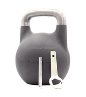 Kettlebell de fitness unisexe de haute qualité en fonte d'argent pour la maison et la salle de sport, personnalisable, CN;HEB