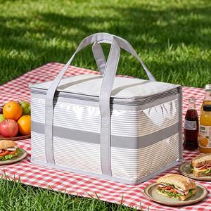 Reusable Waterproof Insulated Lunch Bag Aluminum Foil Thermal <b>Cooler</b> Tote for Outdoor Picnic Camping & Daily Use - Product Image 1