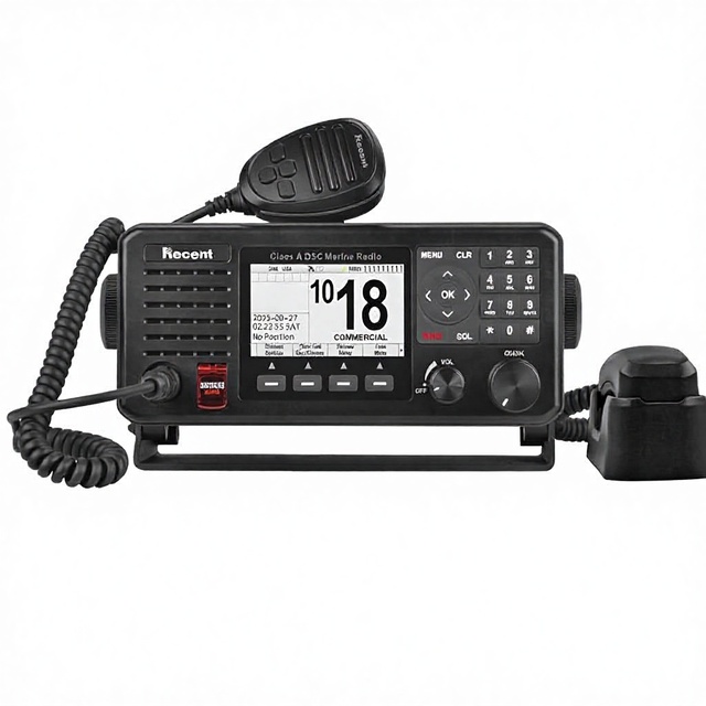 External Device Support RS-808M VHF Marine Radio VDR/Printer/Navigator IPX7 Waterproof GNSS DSC 25W Boat Transceiver