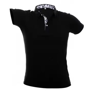Polo de marca personalizada para hombre, cómoda camisa deportiva de manga corta con cuello de solapa de algodón - Product Image 3