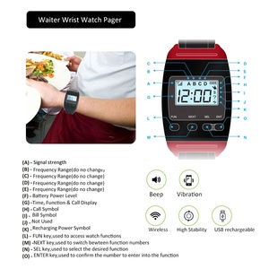 Trung Tâm Cuộc Gọi Bãi Biển Đặt Hàng Hệ Thống Nhắn Tin Pager Beeper Nhà Hàng Không Dây Bảng Buzzer Với Rung Động Và Ánh Sáng - Product Image 3