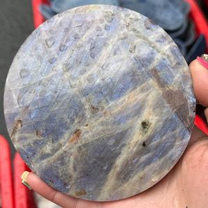 <span class=keywords><strong>Disco</strong></span> <span class=keywords><strong>de</strong></span> Piedra Lunar Azul Natural <span class=keywords><strong>de</strong></span> Alta Calidad para Decoración del Hogar y Feng Shui, Venta al Por Mayor - Product Image 4