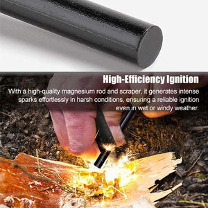 Allume-feu en magnésium naturel pour le camping, la randonnée, la survie d'urgence, le barbecue, équipement de soufflet à feu, kit d'allumage de feu - Product Image 2