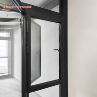 Moderne NFRC Schalldichte Doppelverglaste Isolierte Aluminiumlegierung Sicherheits-Drehfenster Einbruchsicher Energieeffizient