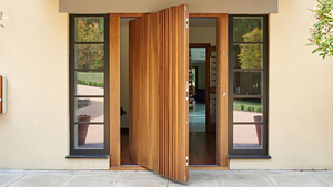 Porte d'entrée extérieure en bois de style grille, fabriquée sur mesure en Chine - Porte pivotante de sécurité pour <span class=keywords><strong>maison</strong></span>/appartement - Product Image 6