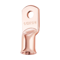 1/0 AWG * 1/4 Câble de soudage Oeillet en cuivre nu Cosses de fil Cosses à anneau AWG Cosses à sertir en cuivre robustes