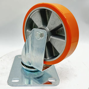 VIMA Schwerlast-Großrad 5 Zoll Schwenkrolle und Lenkrolle PU und Aluminium Einkaufswagen 300kg Mittelschwere Laufrolle - Product Image 2