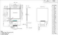 Pantalla E-Paper de 1.5 Pulgadas, 200x200 Píxeles, SPI 24 Pines, Módulo de Pantalla E-Paper Autoluminiscente, Etiqueta Electrónica de Precio para Estantes