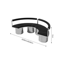 Ensemble de restaurant sur le thème du café Banquette semi-circulaire en cuir avec cadre en acier inoxydable Table à manger pour restaurants de dessert