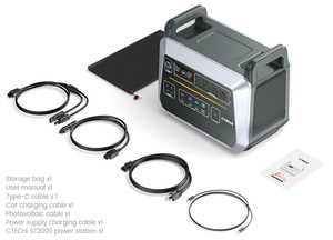 สถานีไฟฟ้าพกพา CTECHi 2000W สำหรับใช้ในบ้าน นอกบ้าน ตั้งแคมป์ กรณีฉุกเฉิน ใช้พลังงานแสงอาทิตย์ แบตเตอรี่ลิเธียม เครื่องกำเนิดไฟฟ้าพลังงานแสงอาทิตย์ - Product Image 5