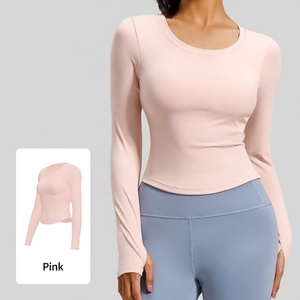 T-shirt de yoga pour femme, léger, respirant, écologique, anti-UV, séchage rapide, athlétique, fitness, course à pied, printemps - Product Image 2