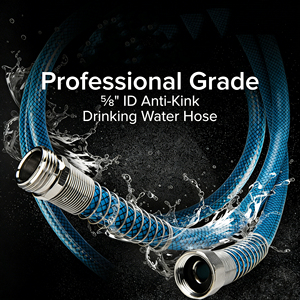 <span class=keywords><strong>Tuyau</strong></span> d'<span class=keywords><strong>eau</strong></span> <span class=keywords><strong>potable</strong></span> en PVC de 35 pieds - Durable et résistant à l'usure, conception anti-pliages, diamètre intérieur de 5/8 pouces, anti-ultraviolet et anti-vieillissement - Product Image 3