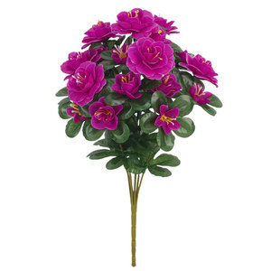 Bouquet de camélias artificiels Qianyun Floral Art, fleurs en plastique pour la décoration de jardin, style classique, durabilité. - Product Image 5
