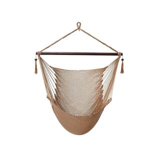 Chaise hamac d'extérieur balançoire hamac suspendu balançoire corde de coton filé doux tissage chaise de lecture suspendue - Product Image 1