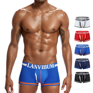 Boxer da Uomo Classici alla Moda con Contrasto di Colore, Sexy Boxer in Rete, Slip Sportivi, Mutande in Rete, Slip da Uomo - Product Image 2
