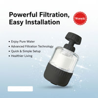 Filtre à eau pour robinet de cuisine et salle de bain - Adoucit l'eau dure et élimine le chlore pour une meilleure qualité de l'eau Noir