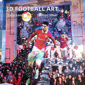 ملصق كرة قدم ثلاثي الأبعاد 30×40 سم من البلاستيك المتين للديكور وهدايا العطلات مع 1000 نموذج وتأثيرات حركية للأنيمي - Product Image 2