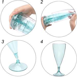 5 pièces <span class=keywords><strong>pas</strong></span> <span class=keywords><strong>cher</strong></span> en gros bouteilles vert rose bleu clair gobelet ensemble flûtes <span class=keywords><strong>à</strong></span> Champagne en plastique réutilisables 6oz <span class=keywords><strong>verres</strong></span> <span class=keywords><strong>à</strong></span> Champagne en plastique - Product Image 3
