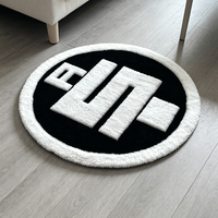Tapis rond tufté personnalisé avec logo, tapis 3D Anime Hip Hop Rapper Nipsey Hussle All Money pour boutiques et studios