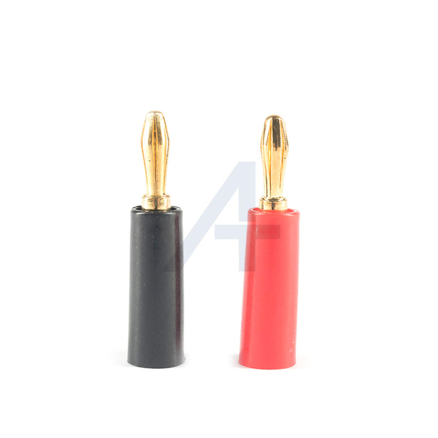JIALUN Audio Banana Plug 4mm Male Speaker Connector Gold Plated Brass Electronic Banana Connector