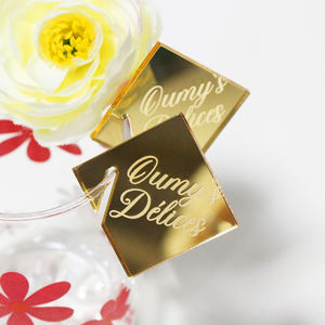 <span class=keywords><strong>ป้าย</strong></span>เครื่องดื่มอะคริลิคสลักโลโก้ดีไซน์แบบกำหนดเองป้ายสำหรับตกแต่งงานแต่งงาน - Product Image 2