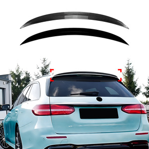 Mercedes-Benz E-Class W213 Estate Rear Spoiler Piano Black Carbon Fiber Texture ABS Deck DUCKTAIL 2016-2023 - Product Image 5