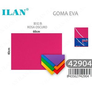 Foglio di Schiuma EVA Ilan 60x40cm Rosa Scuro, Materiale per Artigianato - Product Image 1