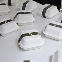 RUNWELL Pâtes à nouilles et sushis biodégradables, écologiques, sans plastique, en pulpe moulée, fabriquées à partir de matériaux recyclés, recyclables et réutilisables