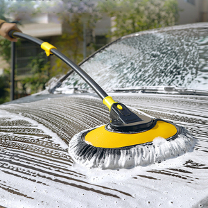 Balai de lavage de <span class=keywords><strong>voiture</strong></span> extensible avec tête en microfibre amovible assure un nettoyage sans traces pour l'extérieur du véhicule et les fenêtres - Product Image 1