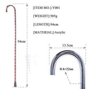 Bastón de Plástico Acrílico Personalizable de Fábrica, Antideslizante, <span class=keywords><strong>para</strong></span> Ancianos, Decoración Navideña, Bastón de Baile, Bastón <span class=keywords><strong>para</strong></span> Caminar - Product Image 2