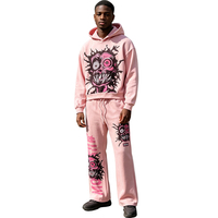 Ensemble de sweats à capuche oversize en molleton bouclette style Y2K, coupe décontractée, imprimé DTG, style gothique, pour la vente en gros OEM