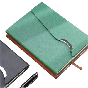 <strong>2023</strong> Lifestyle Blue A5 Refillable Ring Binder Vegan Leather Stationery Planner Journal Minimalistic <strong>Personalised</strong> Gifts Notebook - Product Image 2