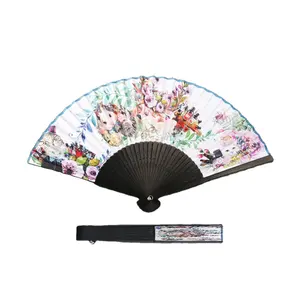 Portable Large Bamboo Paper Foldable Hand Held Paper Fan