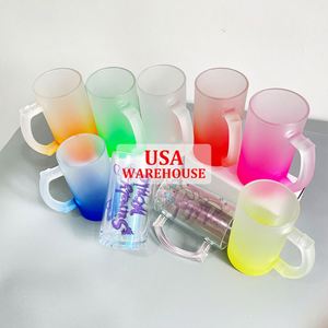 Mug mat givré de 16 oz pour impression par sublimation, impression par transfert thermique, dégradé de couleurs, coloré, entrepôt américain, livraison gratuite - Product Image 2