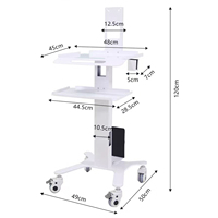 Chariot mobile pour scanner intra-oral dentaire en acier inoxydable avec prise et plateau pour ordinateur portable pour clinique dentaire et hôpital