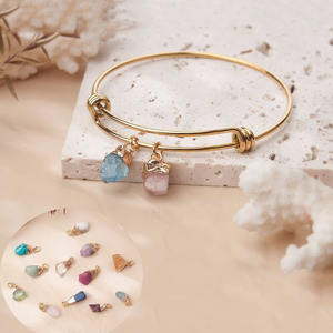 Brazalete Ajustable Dorado con Dijes de Piedras Preciosas Naturales, Joyería Bohemia de Moda, Accesorios de Piedra de Nacimiento, Regalo para el Día de la Madre - Product Image 3