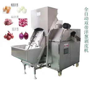 Two belts industrial onion peeling machine